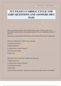 ICU EXAM 3 &lpar;CARDIAC CYCLE AND IABP&rpar; QUESTIONS AND ANSWERS 100&percnt; PASS