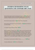 INTERNACHI ROOFING EXAM QUESTIONS AND ANSWERS 100&percnt; PASS
