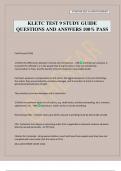 KLETC TEST 9 STUDY GUIDE QUESTIONS AND ANSWERS 100&percnt; PASS