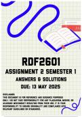 RDF2601 Assignment 2 Memo &vert; Due 13 May 2025