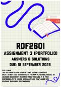 RDF2601 Assignment 3 &lpar;Portfolio&rpar; Memo &vert; Due 19 September 2025