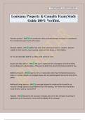 Louisiana Property & Casualty Exam Study Guide 100&percnt; Verified&period;
