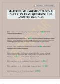 MATERIEL MANAGEMENT BLOCK 2&colon; PART 1 &vert; 150 EXAM QUESTIONS AND ANSWERS 100&percnt; PASS