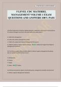 5 LEVEL CDC MATERIEL MANAGEMENT VOLUME 1 EXAM QUESTIONS AND ANSWERS 100&percnt; PAS