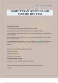 MAKE UP EXAM QUESTIONS AND ANSWERS 100&percnt; PASS