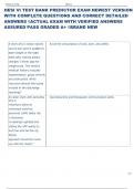 HESI VI TEST BANK PREDICTOR EXAM NEWEST VERSION  WITH COMPLETE QUESTIONS AND CORRECT DETAILED  ANSWERS ACTUAL EXAM WITH VERIFIED ANSWERS  ASSURED PASS GRADED A&plus; BRAND NEW