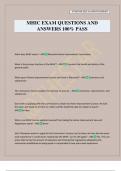MHIC EXAM QUESTIONS AND ANSWERS 100&percnt; PASS