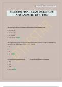 MMSC490 FINAL EXAM QUESTIONS AND ANSWERS 100&percnt; PASS