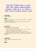NUR 201&sol; NUR201 Exam 1&colon; &lpar;Latest 2025&sol; 2026 Update&rpar; Medical-Surgical Nursing I Guide&vert; Qs & As&vert; Grade A&vert; 100&percnt; Correct &lpar;Verified Answers&rpar;- Fortis