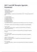 GLP-1 and GIP Receptor Agonists Pocketcard questions and answers