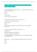 South Carolina Real Estate Exam &lpar;State Portion Only&rpar; &vert;&vert; correct answers 100&percnt;&period;