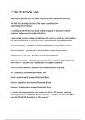 CCHI Practice Test questions and answers