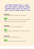 NUR 206&sol; NUR206 Exam 1&colon; &lpar;Latest 2025&sol; 2026 Update&rpar; Community Nursing Concepts Guide &vert; Qs & As&vert; Grade A&vert; 100&percnt; Correct &lpar;Verified Answers&rpar;- Fortis