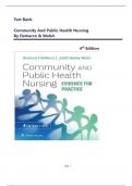 TEST BANK for Community and Public Health Nursing 4th Edition by DeMarco & Walsh&comma; All Chapters 1 - 25&vert;&vert; Latest Update 2025