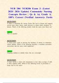 NUR 206&sol; NUR206 Exam 2&colon; &lpar;Latest 2025&sol; 2026 Update&rpar; Community Nursing Concepts Review &vert; Qs & As&vert; Grade A&vert; 100&percnt; Correct &lpar;Verified Answers&rpar;- Fortis