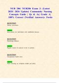NUR 206&sol; NUR206 Exams 2&colon; &lpar;Latest 2025&sol; 2026 Updates STUDY BUNDLE WITH COMPLETE SOLUTIONS&rpar; Community Nursing Concepts &vert; Qs & As&vert; Grade A&vert; 100&percnt; Correct &lpar;Verified Answers&rpar;- Fortis