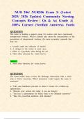 NUR 206&sol; NUR206 Exam 3&colon; &lpar;Latest 2025&sol; 2026 Update&rpar; Community Nursing Concepts Review &vert; Qs & As&vert; Grade A&vert; 100&percnt; Correct &lpar;Verified Answers&rpar;- Fortis
