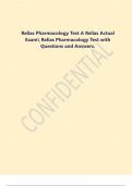 Relias Pharmacology Test A Relias Actual  Exam Relias Pharmacology Test with  Questions and Answers&period;