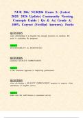 NUR 206&sol; NUR206 Exams 3&colon; &lpar;Latest 2025&sol; 2026 Updates STUDY BUNDLE WITH COMPLETE SOLUTIONS&rpar; Community Nursing Concepts &vert; Qs & As&vert; Grade A&vert; 100&percnt; Correct &lpar;Verified Answers&rpar;- Fortis