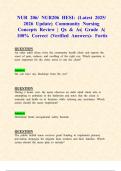 NUR 206&sol; NUR206 HESI&colon; &lpar;Latest 2025&sol; 2026 Update&rpar; Community Nursing Concepts Review &vert; Qs & As&vert; Grade A&vert; 100&percnt; Correct &lpar;Verified Answers&rpar;- Fortis