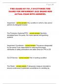 FIRE GUARD NY F01&comma; F-01CITYWIDE FIRE  GUARD FOR IMPAIRMENT 2025 BRAND NEW  ACTUAL EXAM WITH ANSWERS&period;