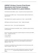 USPAP 15-Hour Course Final Exam Questions And Correct Answers &lpar;Already Graded A&plus;&rpar; Latest Edition&period;
