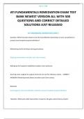 ATI FUNDAMENTALS REMEDIATION EXAM TEST BANK NEWEST VERSION ALL WITH 500 QUESTIONS AND CORRECT DETAILED SOLUTIONS JUST RELEASED 