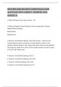 WATCHGUARD SECURITY ESSENTIALS EXAM QUESTIONS WITH CORRECT ANSWERS 2025 &ndash; GRADED A