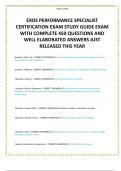 EXOS PERFORMANCE SPECIALIST CERTIFICATION EXAM STUDY GUIDE EXAM WITH COMPLETE 450 QUESTIONS AND WELL ELABORATED ANSWERS JUST RELEASED THIS YEAR