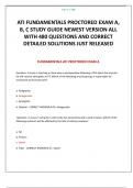 ATI FUNDAMENTALS PROCTORED EXAM A&comma; B&comma; C STUDY GUIDE NEWEST VERSION ALL WITH 480 QUESTIONS AND CORRECT DETAILED SOLUTIONS JUST RELEASED