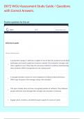 D072 WGU Assessment Study Guide &sol; Questions with Correct Answers&period;