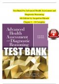 Test Bank For Advanced Health Assessment and Diagnostic Reasoning&comma; 4th Edition by Jacqueline Rhoads&comma; All Chapters 1 - 18&comma; Verified Newest Version