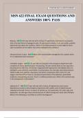 MSN 622 FINAL EXAM QUESTIONS AND ANSWERS 100&percnt; PASS