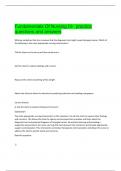 Fundamentals Of Nursing III-  practice  questions and answers