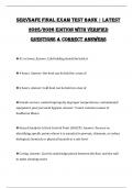 SERVSAFE FINAL EXAM TEST BANK &vert; LATEST 2025&sol;2026 EDITION WITH VERIFIED QUESTIONS & CORRECT ANSWERS