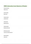RIMS Internship Coral Species of Roatan Exam Questions with complete solutions 2025&sol;2026&period;
