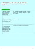 D220 WGU Study Questions &sol; with Definitive Solutions&period;