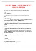 DMS 600 SMALL  PARTS EXAM STUDY GUIDE A&plus; GRADED 