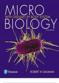 TEST BANK for Microbiology with Diseases by Body System 5th Edition by Bauman&comma; ISBN&colon; 9780134477206 All 26 Chapters Fully Covered&comma;Complete Guide A&plus;&vert;&vert;LATEST EDITION 2025&period; 
