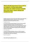 SNCOA LDR-302S Organizational Culture &lpar;TEST 2&rpar;  ALL CURRENTLY TESTING EXAM NEWEST  QUESTIONS AND CORRECT DETAILED ANSWERS  WITH STUDY GUIDE &vert; EXPERT VERIFIED FOR  GUARANTEED PASS