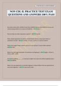 NON CDL IL PRACTICE TEST EXAM QUESTIONS AND ANSWERS 100&percnt; PASS