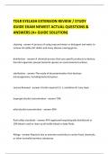 TDLR EYELASH EXTENSION REVIEW &sol; STUDY  GUIDE EXAM NEWEST ACTUAL QUESTIONS &  ANSWERS &lpar;A&plus; GUIDE SOLUTION&rpar;
