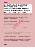 NC BLET S&period;C&period;A&period;T&period; EXAM STUDY QUESTIONS WITH 100&percnt; ACCURATE ANSWERS&period;&vert;NEWEST 2025&vert;ALREADY GRADED A &vert;GET A PASS ON YOUR FIRST TRIAL
