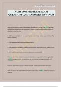 NURS 3001 MIDTERM EXAM QUESTIONS AND ANSWERS 100&percnt; PASS