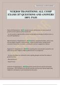 NUR2010 TRANSITIONS&colon; ALL COMP EXAMS 357 QUESTIONS AND ANSWERS 100&percnt; PASS