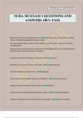 NURA 303 EXAM 1 QUESTIONS AND ANSWERS 100&percnt; PASS