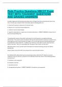 Peds Practice Questions NBCOT Exam  TEST WITH TOUGHEST QUESTIONS  AND GRADED ANSWERS 