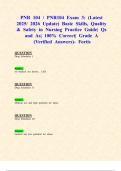 PNR 104 &sol; PNR104 Exam 3&colon; &lpar;Latest 2025&sol; 2026 Update&rpar; Basic Skills&comma; Quality & Safety in Nursing Practice Guide&vert; Qs and As&vert; 100&percnt; Correct&vert; Grade A &lpar;Verified Answers&rpar;- Fortis