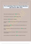 PA Cosmetology State Law Exam Questions and Answers 100&percnt; Pass