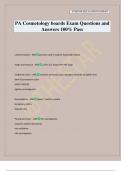 PA Cosmetology boards Exam Questions and Answers 100&percnt; Pass